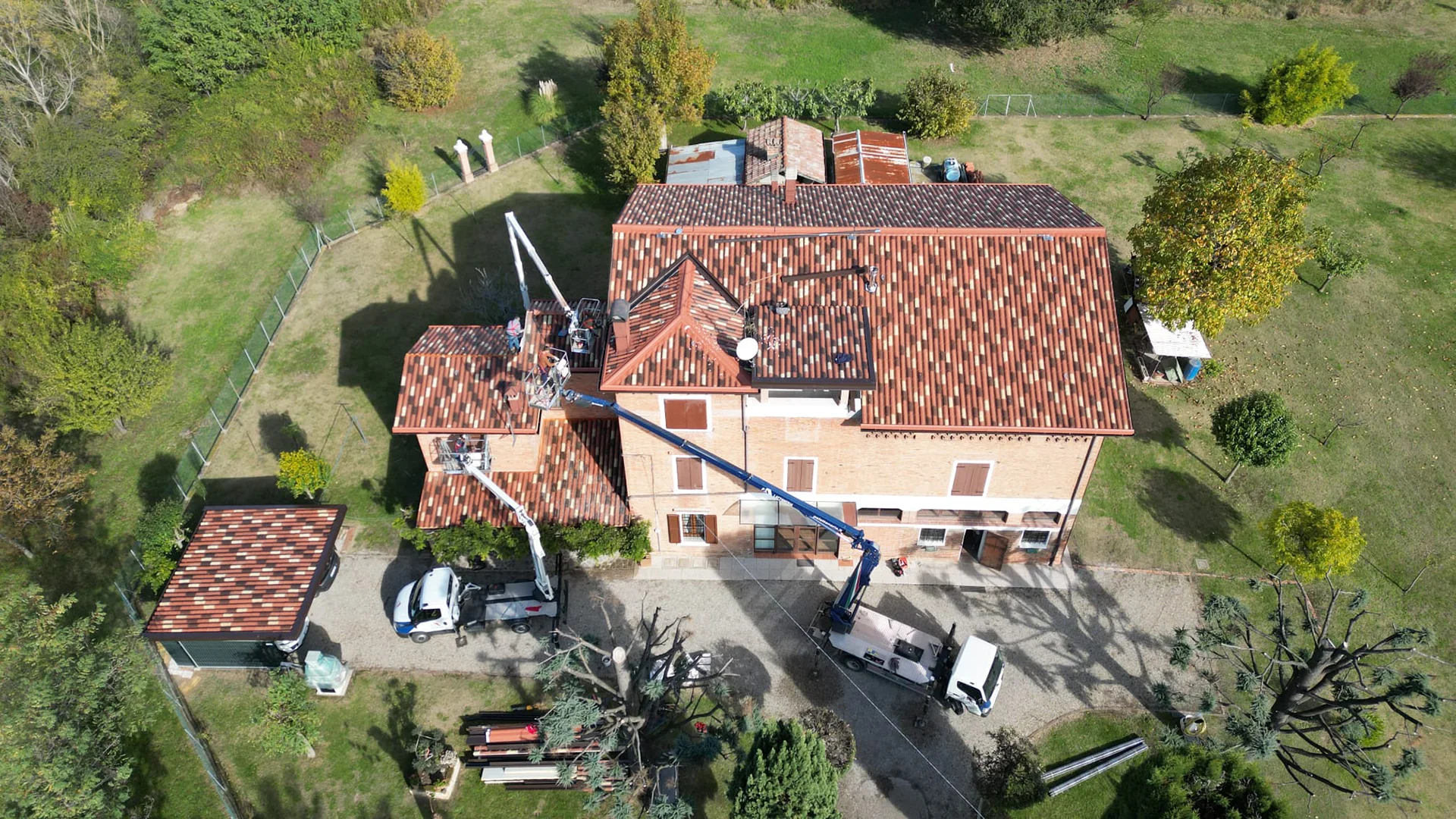 Manutenzione della copertura di un’abitazione privata